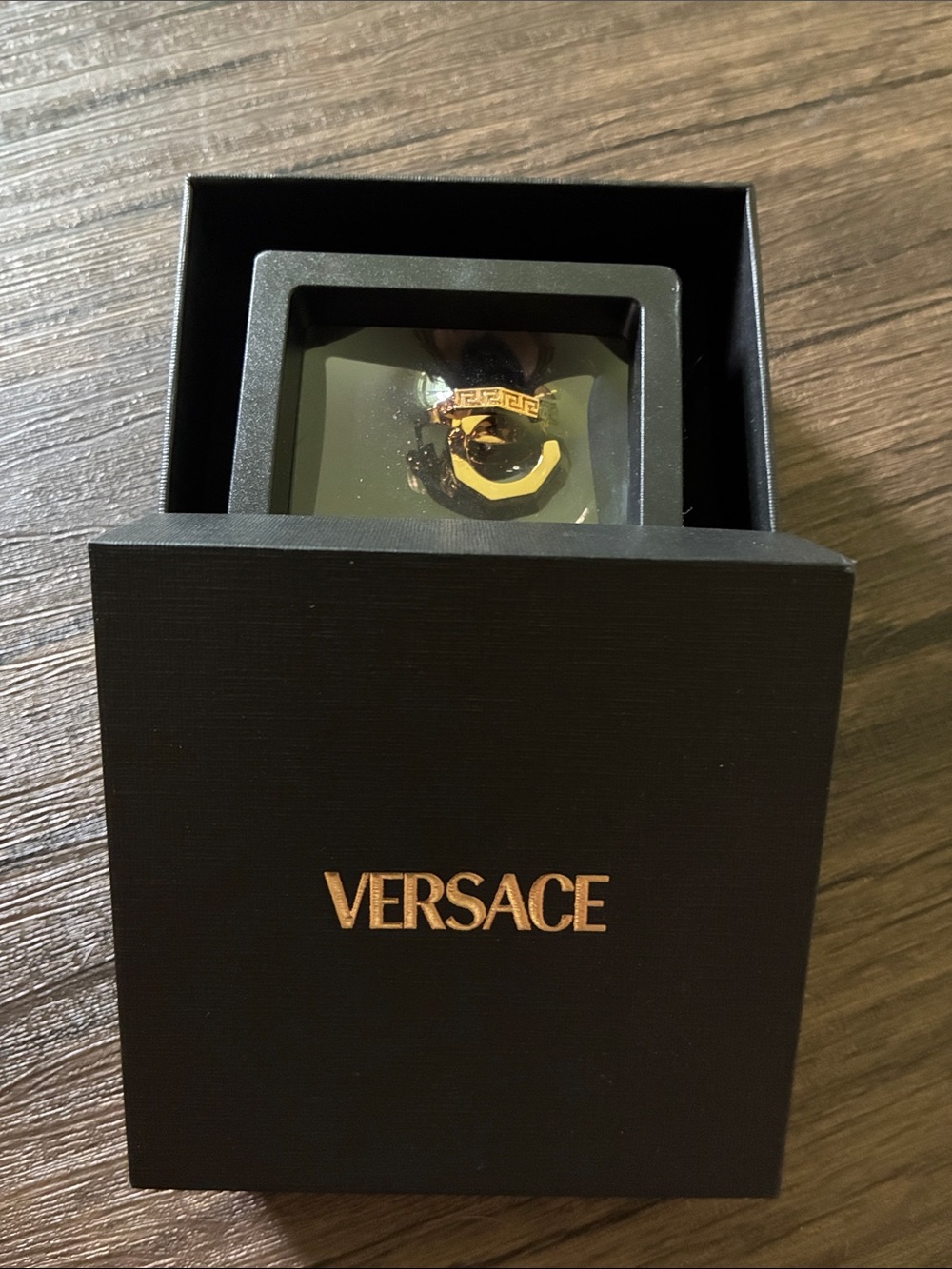 Versace Greca Gold Earrings - Comes with Box and COA